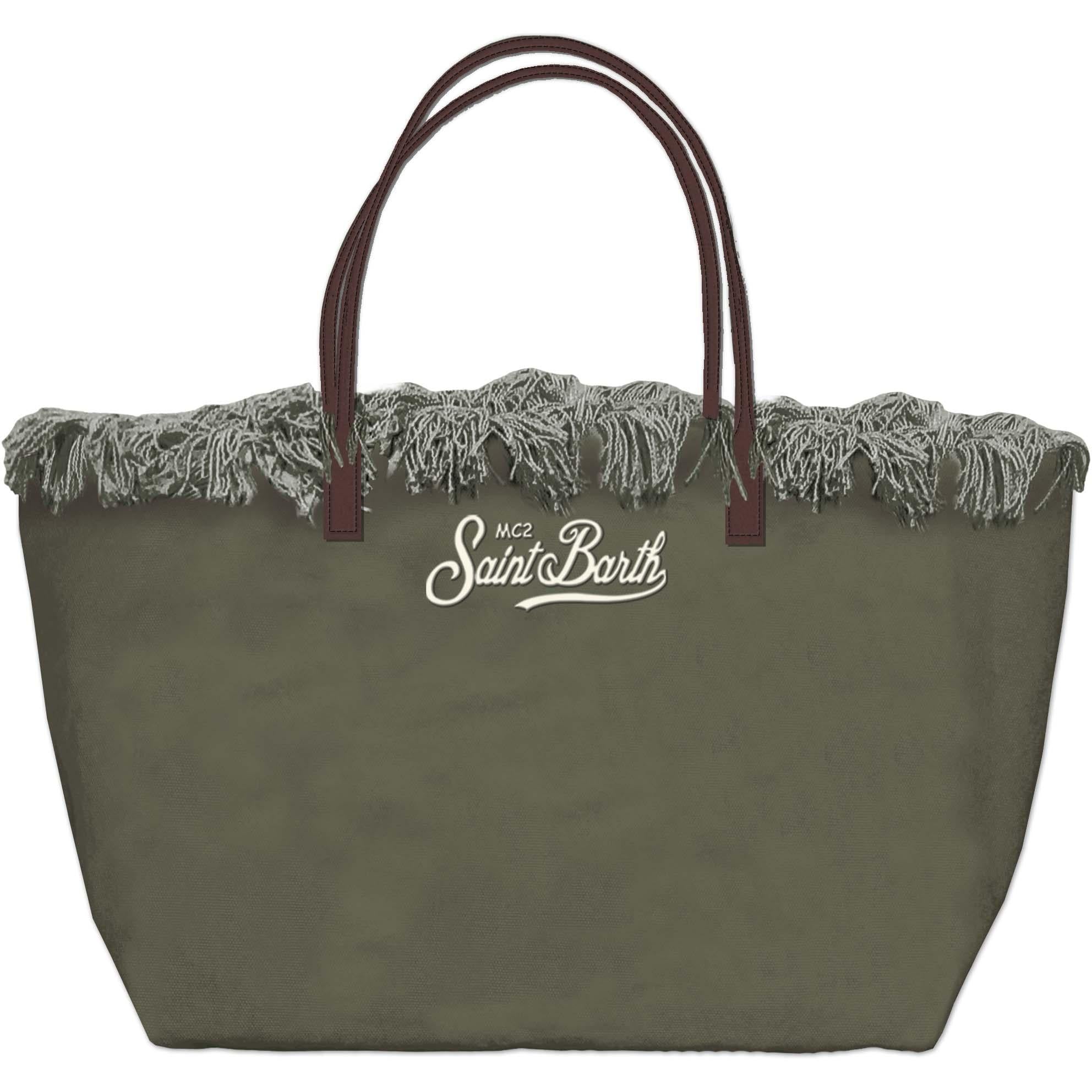 MC 2 SAINT BARTH Borsa   CITY BAG FRINGE CANVAS 52 EMB 