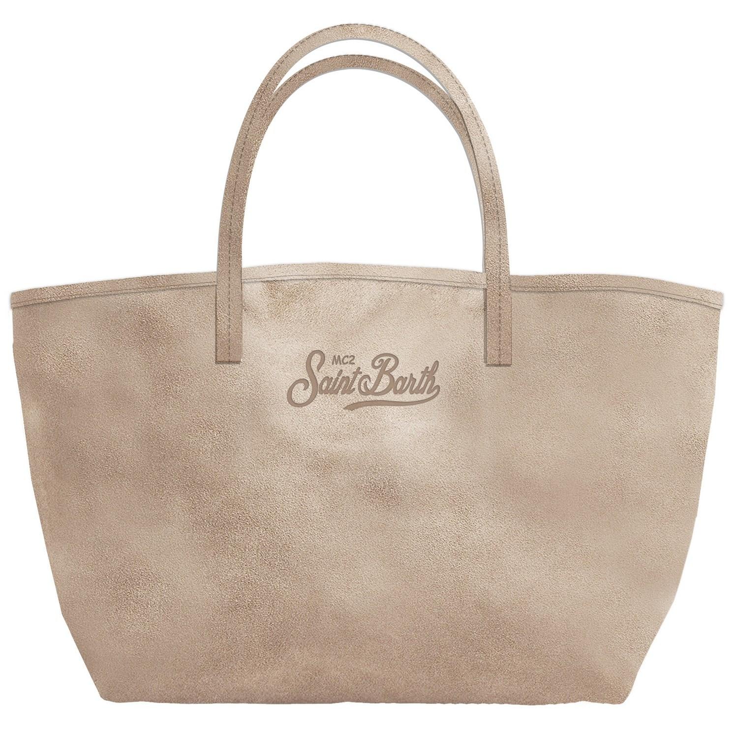 MC 2 SAINT BARTH Borsa   CITY BAG SUEDE 11 BEIGE 