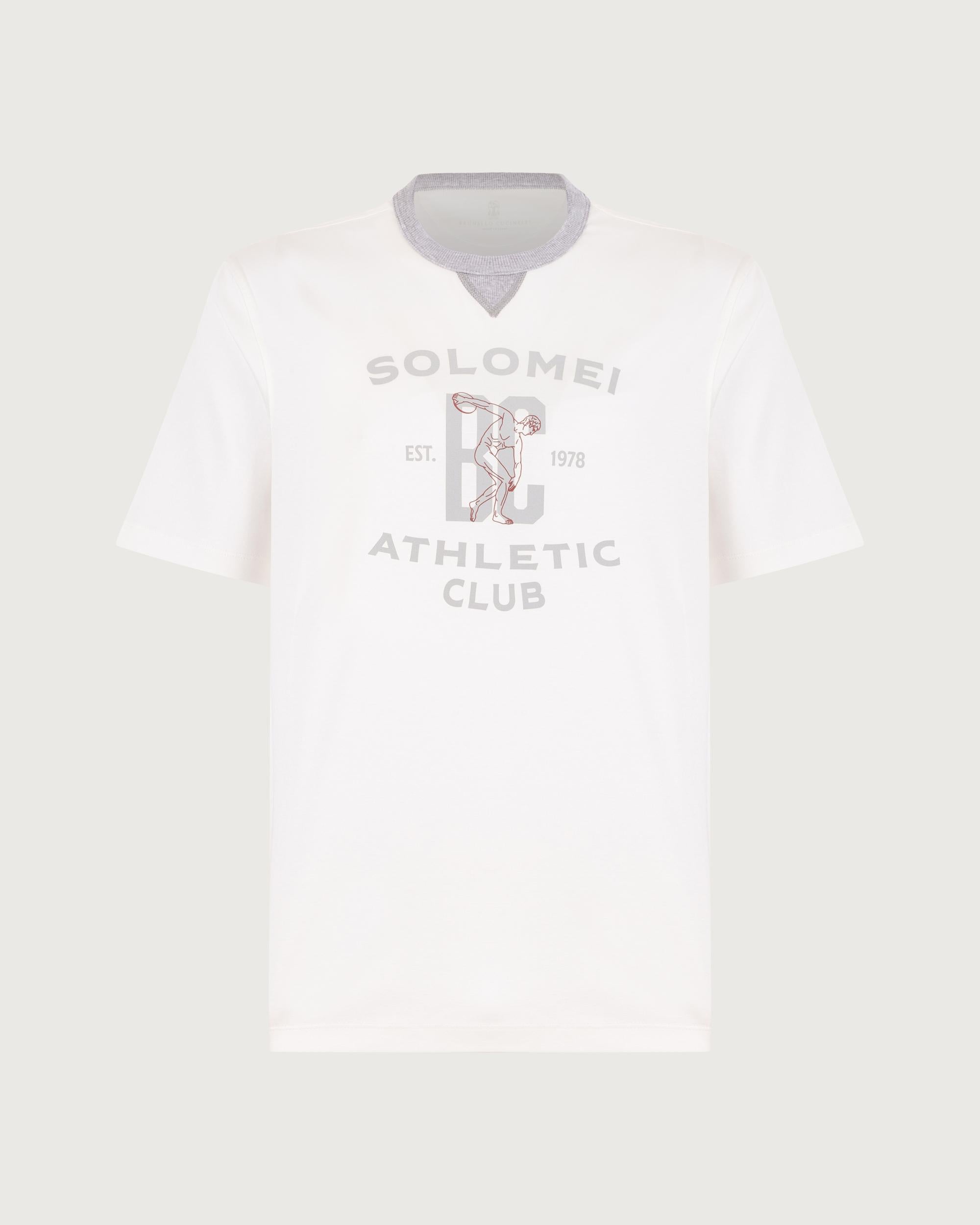 Brunello Cucinelli T-shirt Offwhite+grigio+porpora  M0B131001G CFR27 