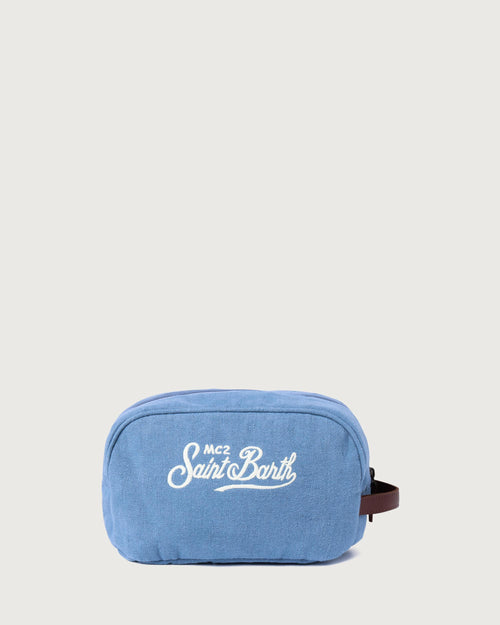 MC 2 SAINT BARTH Beauty case   WESTWOOD LINEN LINEN DENIM  EMB 