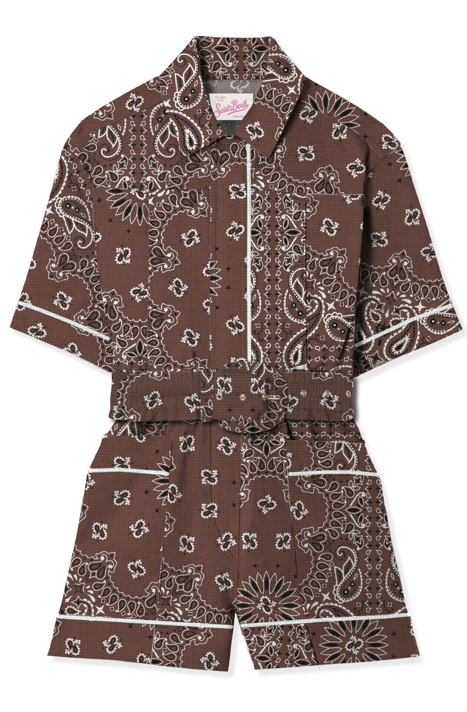 MC 2 SAINT BARTH Abito   CAROLA LINEN BANDANNA ROUND PIPING 18 