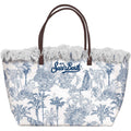 MC 2 SAINT BARTH Borsa   CITY BAG FRINGE CANVAS JUNGLE OCEANIA 01 