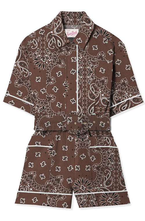 MC 2 SAINT BARTH Abito   CAROLA LINEN BANDANNA ROUND PIPING 18 