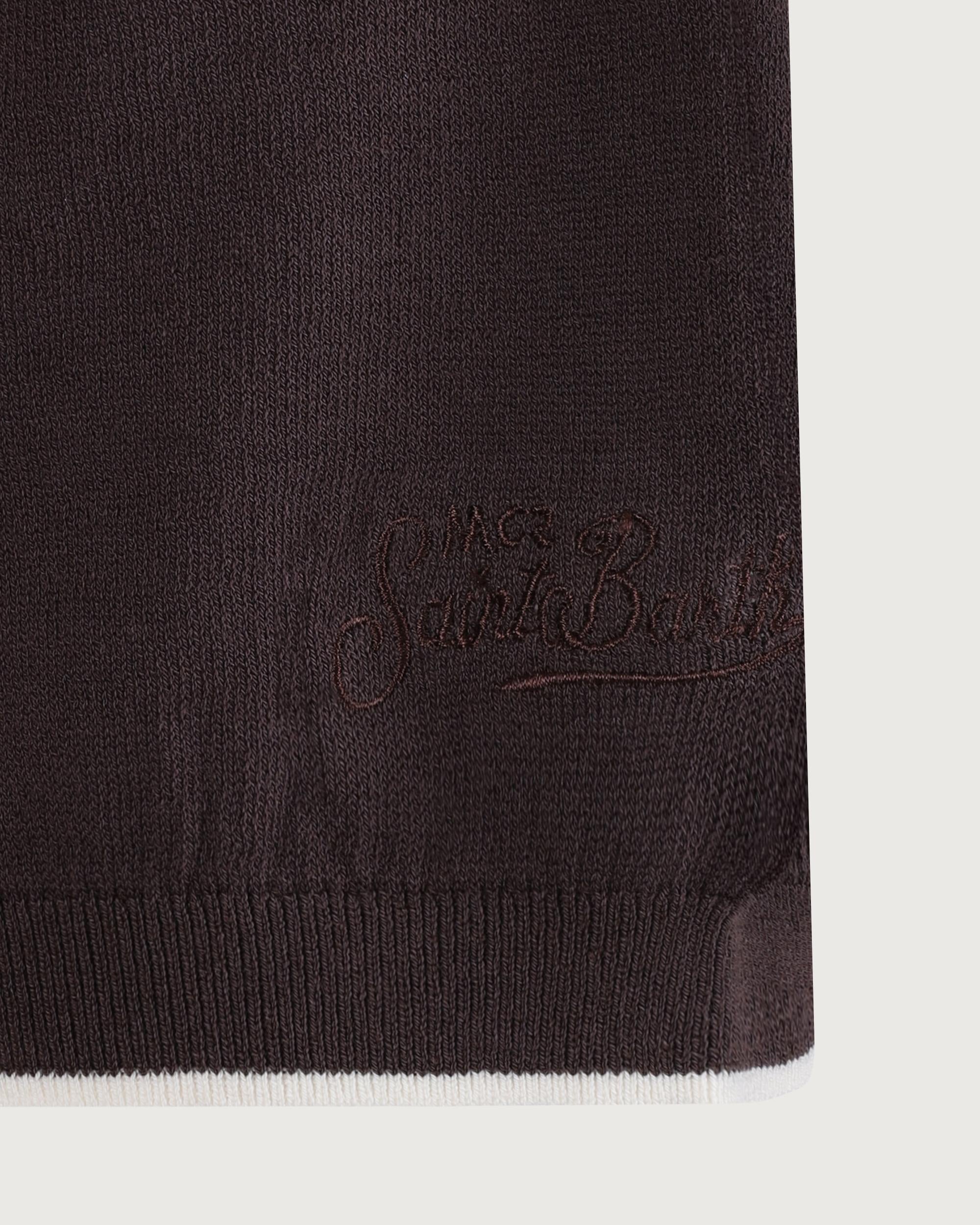 MC 2 SAINT BARTH Polo   SLOAN CONTRAST COTTON 18 BROWN 