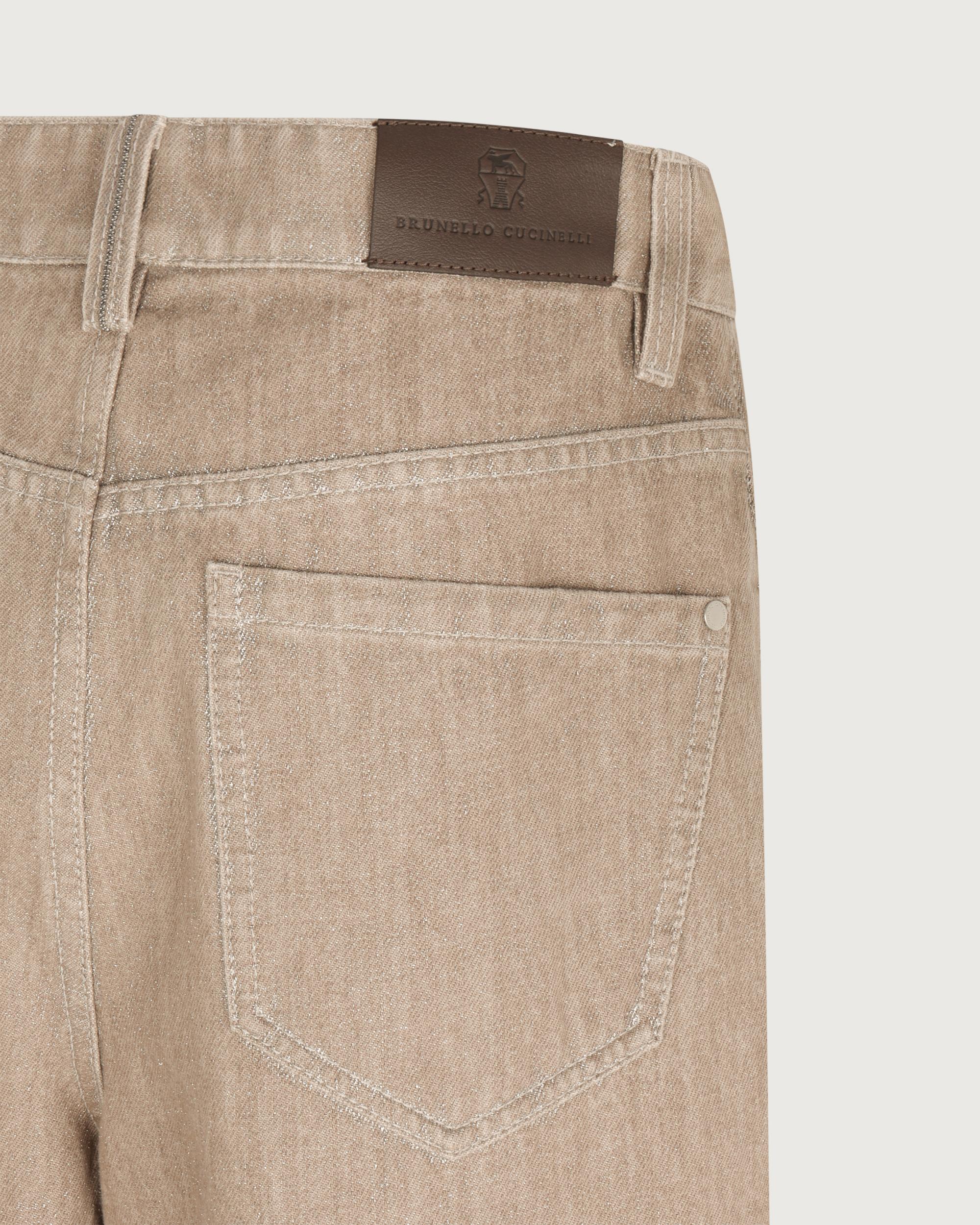 Brunello Cucinelli Pantalone Beige/silver  ML109P4072 C1340 