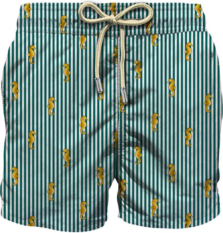MC 2 SAINT BARTH Costume   LIGHTING MICRO STRETCH HIPPOCAMPE STRIPES S 5191 