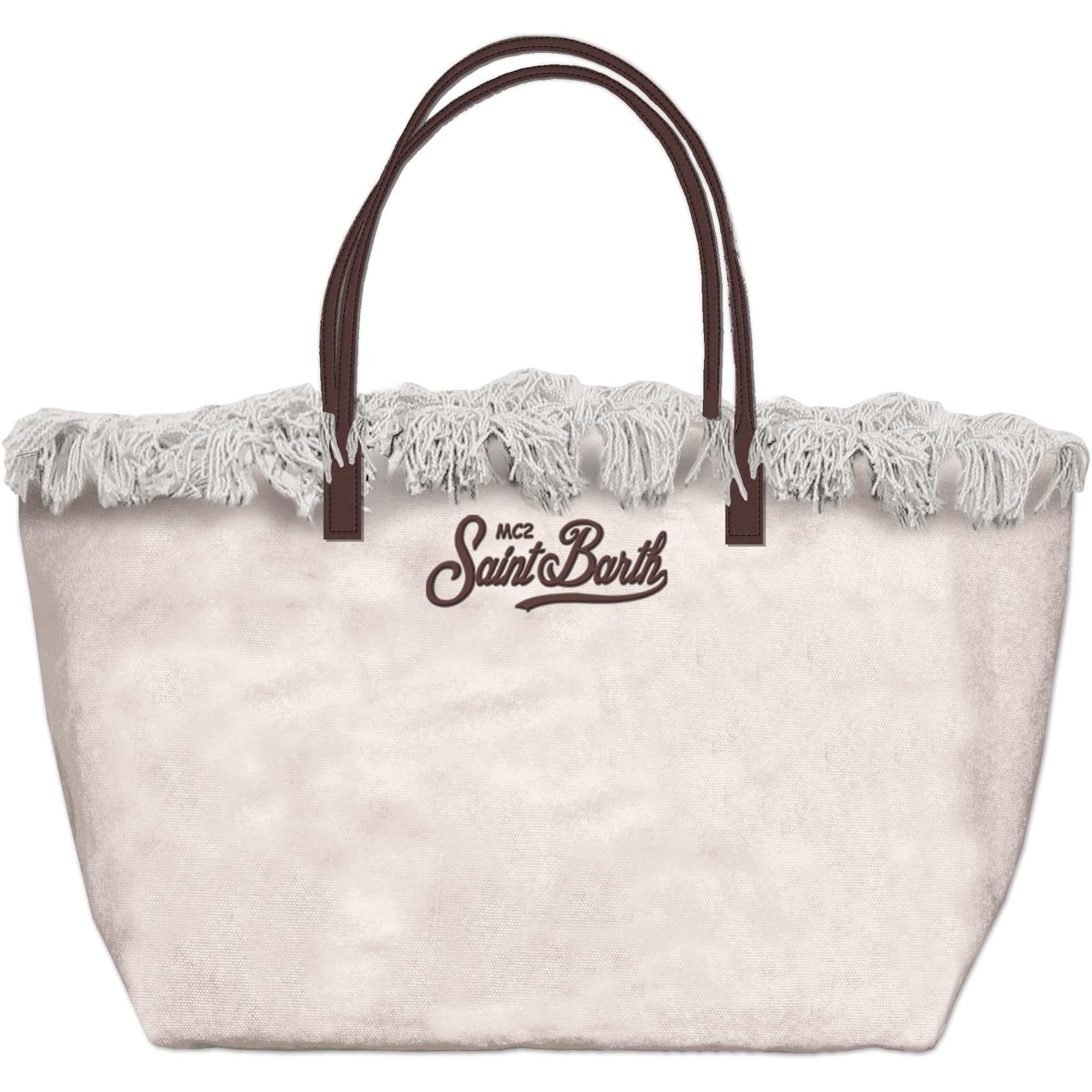 MC 2 SAINT BARTH Borsa   CITY BAG FRINGE CANVAS 1018 EMB 