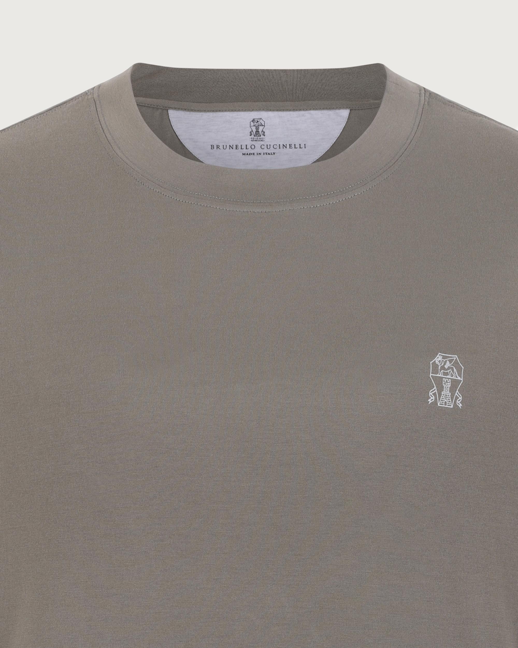 Brunello Cucinelli Girocollo New kaki+off white  M0B138440 CTK16 