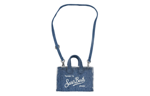 MC 2 SAINT BARTH Borsa   PHONE BAG DENIM DENIM EMB 