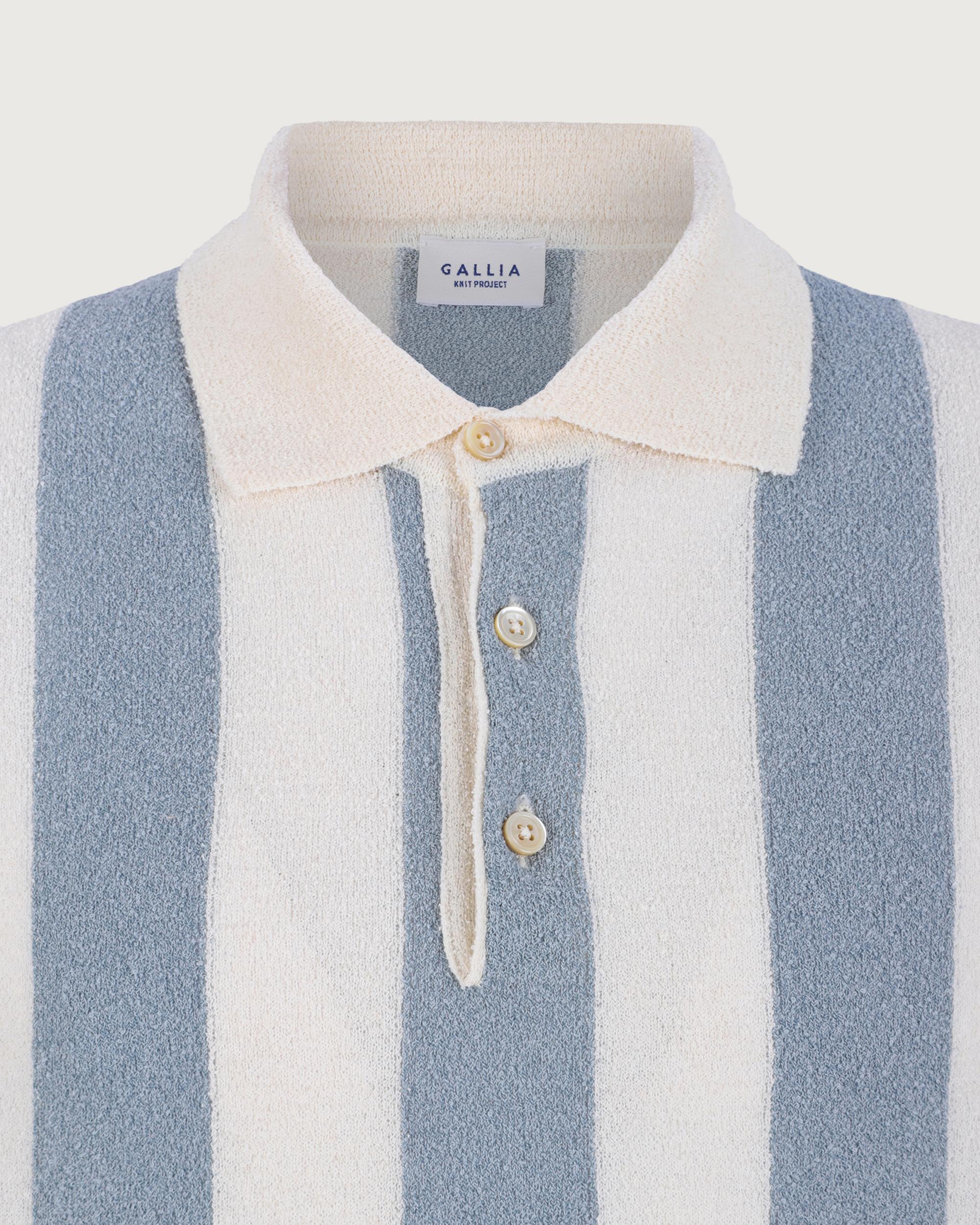 GALLIA Polo Bianco/celeste  U0435 EMIL 999 
