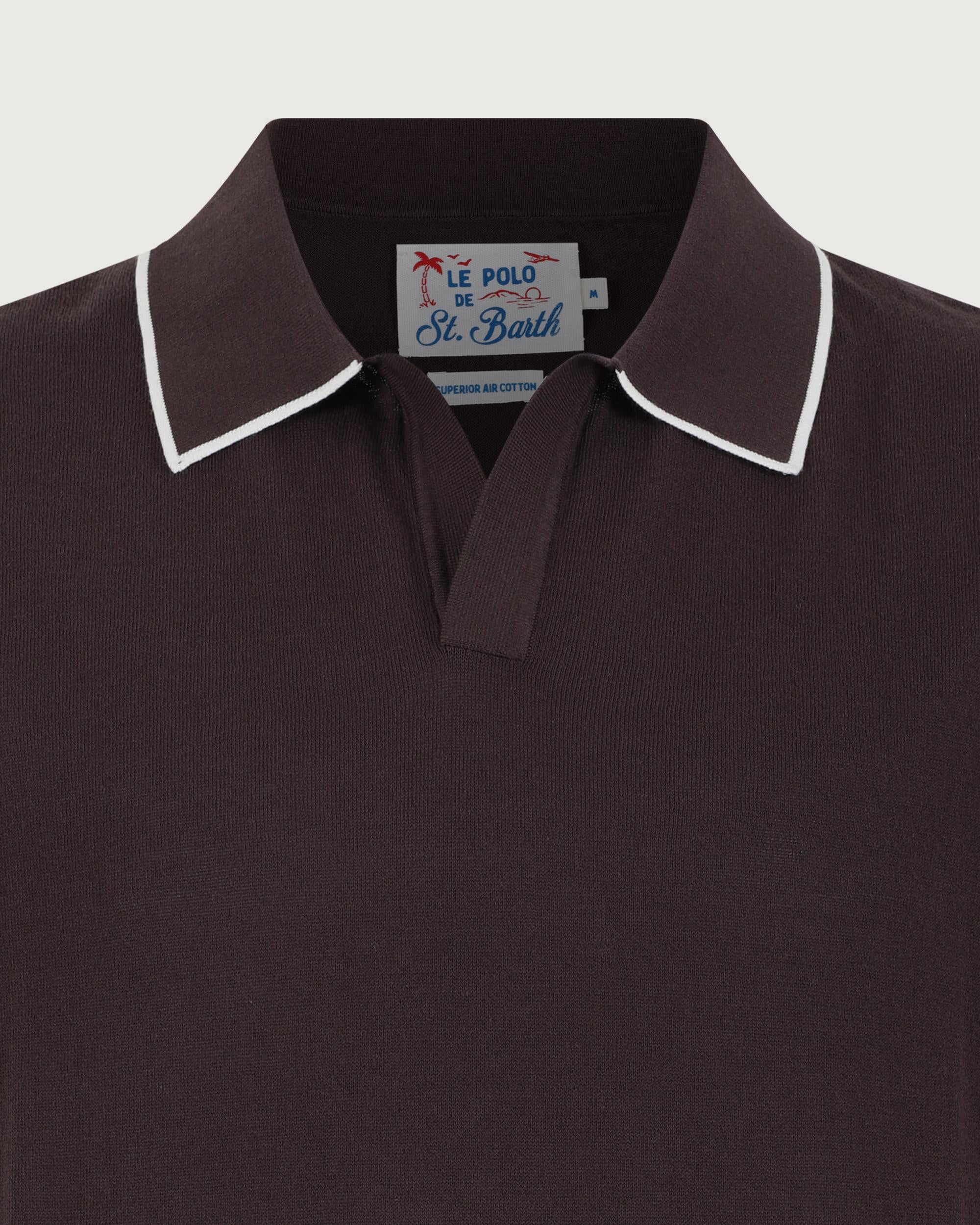 MC 2 SAINT BARTH Polo   SLOAN CONTRAST COTTON 18 BROWN 