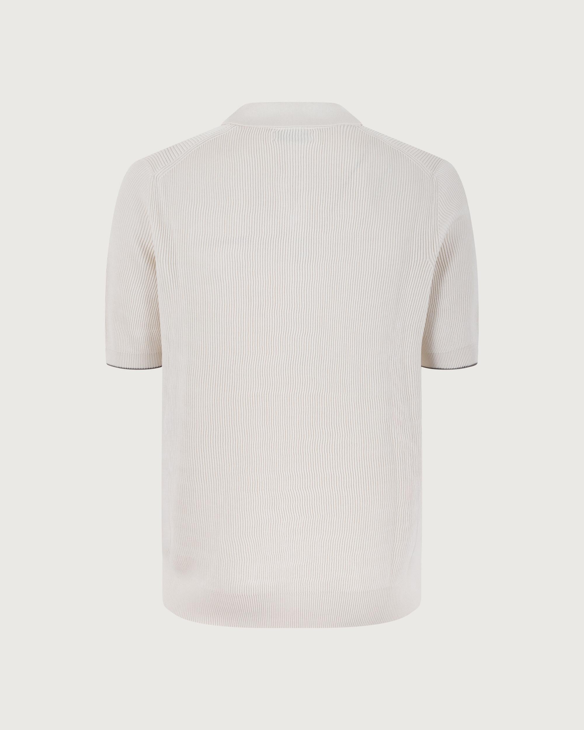 Brunello Cucinelli Polo English white+nocciola  M29400015 CSG56 