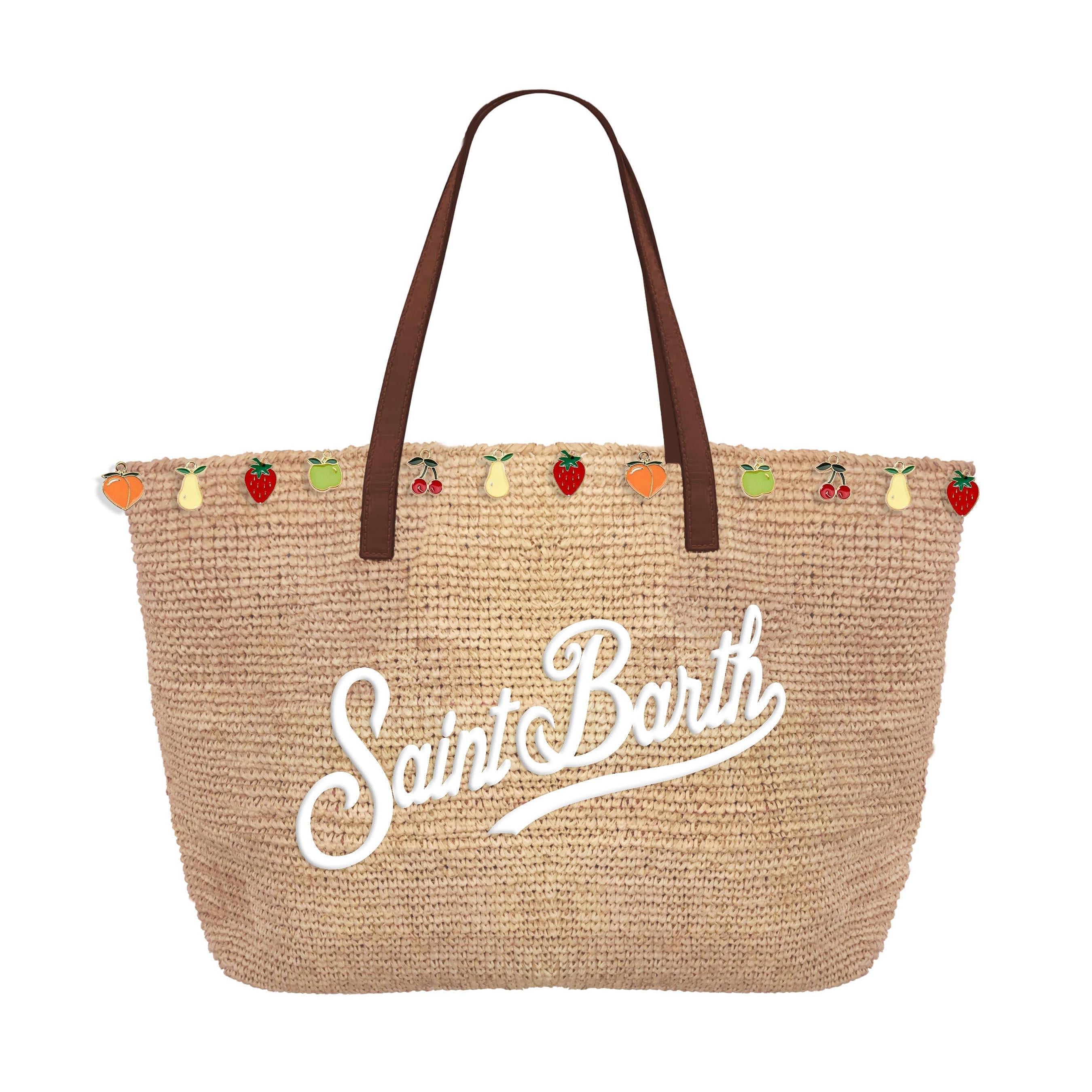 MC 2 SAINT BARTH Borsa   RAFFIA CITY MID FRUIT CHARM 1118 EMB 