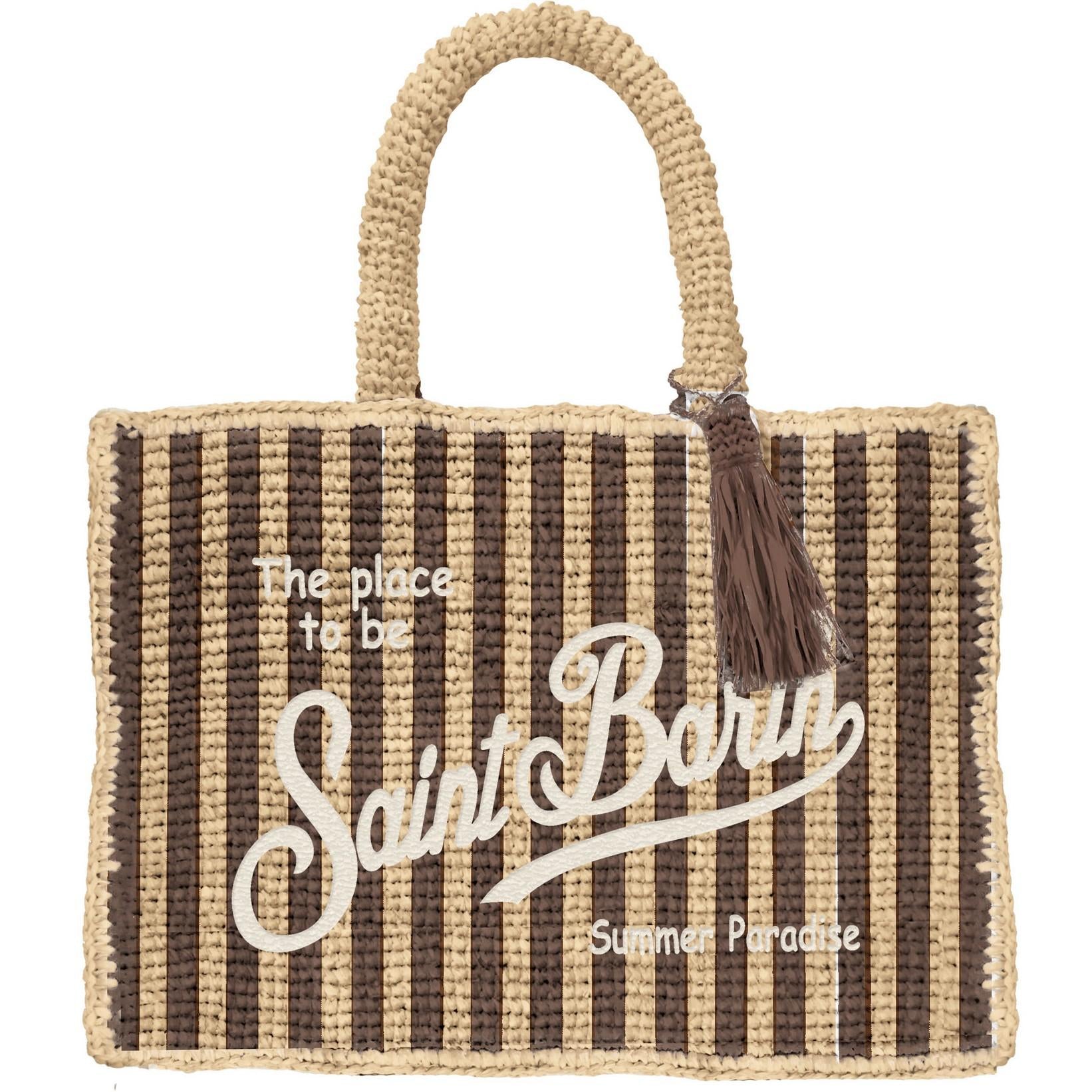 MC 2 SAINT BARTH Borsa   VANITY RAFFIA STRIPES MINI V 18 EMB 