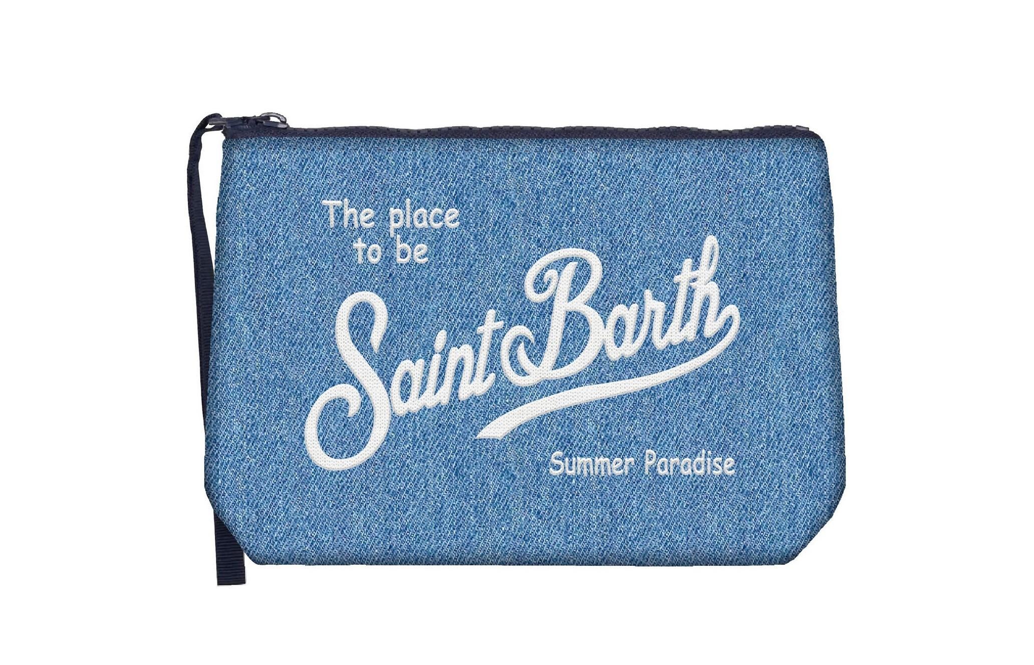 MC 2 SAINT BARTH Pochette   ALINE DENIM DENIM LIGHT EMB 