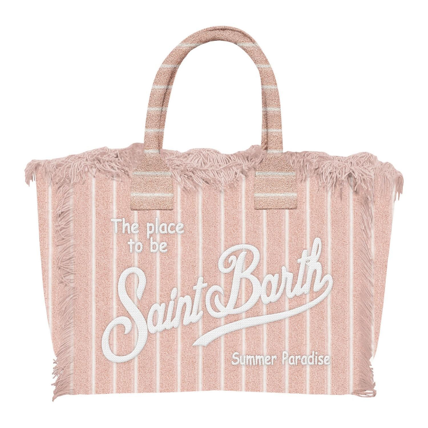 MC 2 SAINT BARTH Borsa   COLETTE SPONGE TERRY EMBOSSED STRIPES TINY V 