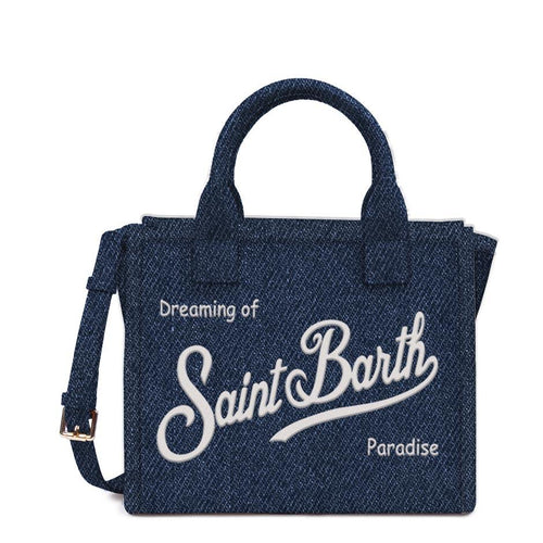 MC 2 SAINT BARTH Borsa   VANITY BAG MIDI DENIM DARK EMB 