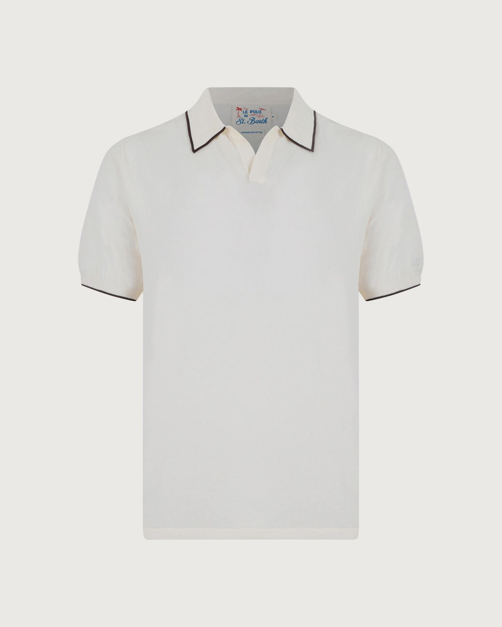 MC 2 SAINT BARTH Polo   SLOAN CONTRAST COTTON 10L CREAM 