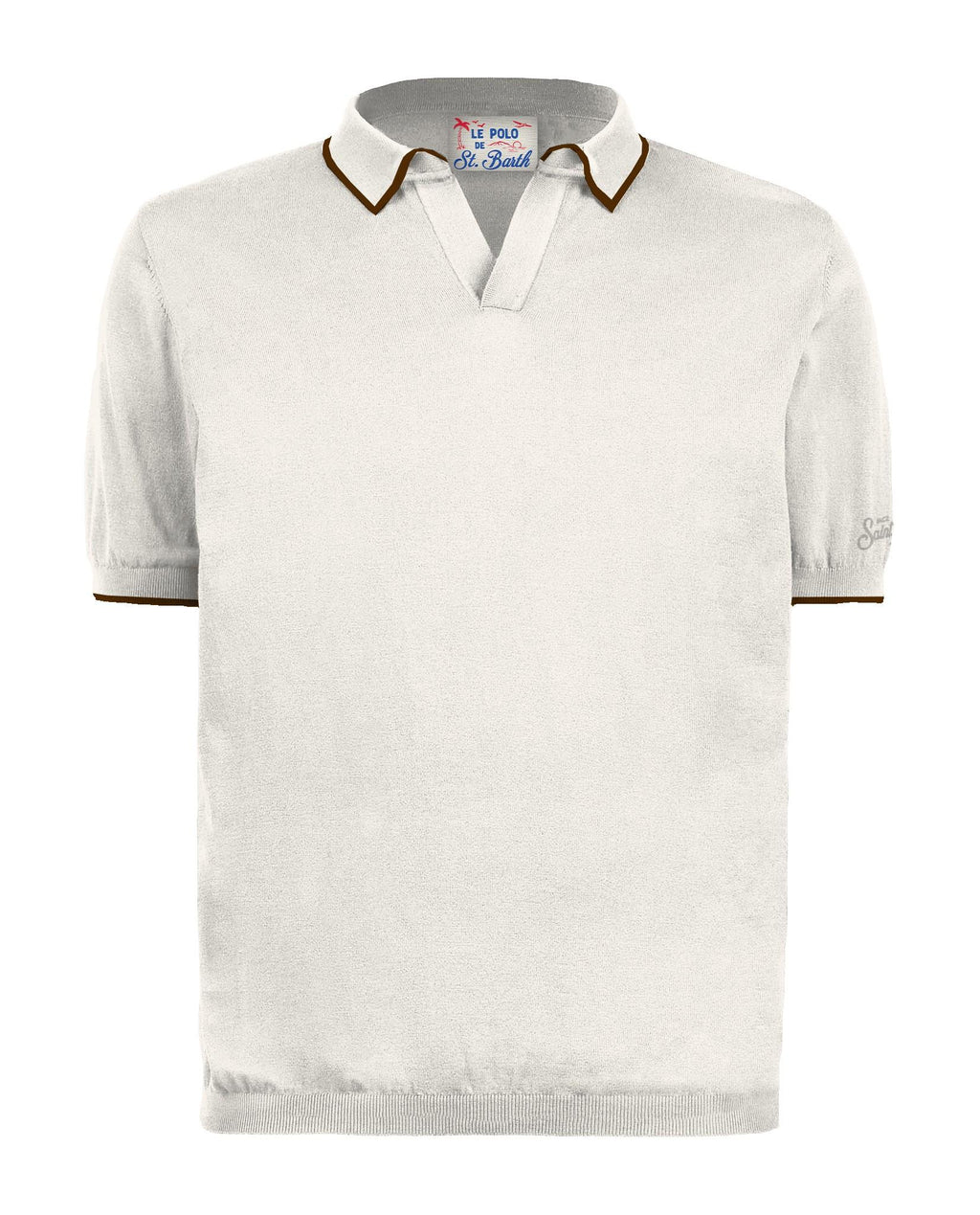 MC 2 SAINT BARTH Polo   SLOAN CONTRAST COTTON 10L CREAM 