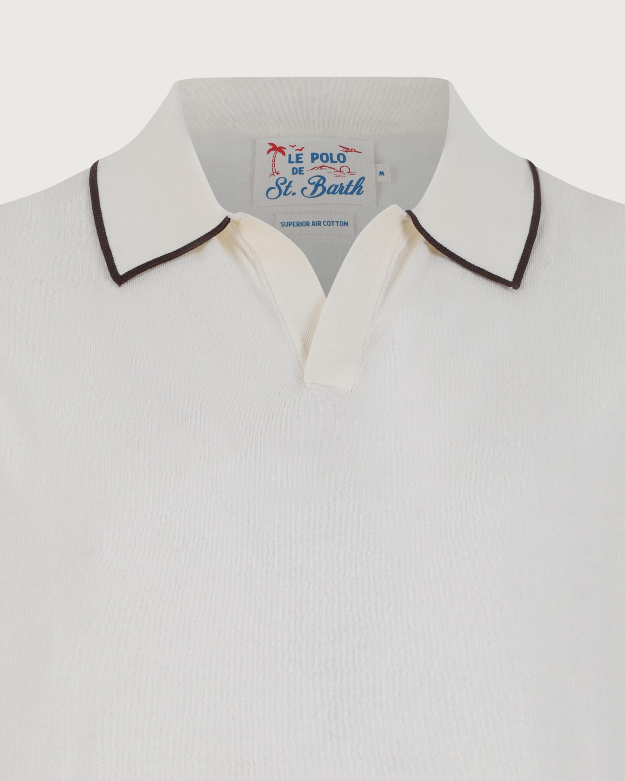 MC 2 SAINT BARTH Polo   SLOAN CONTRAST COTTON 10L CREAM 