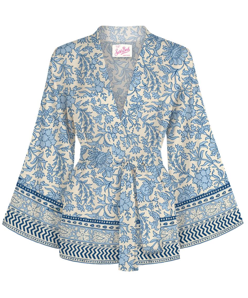 MC 2 SAINT BARTH Kimono   CARLY SILK HABOTAI BATIK FOULARD 013 