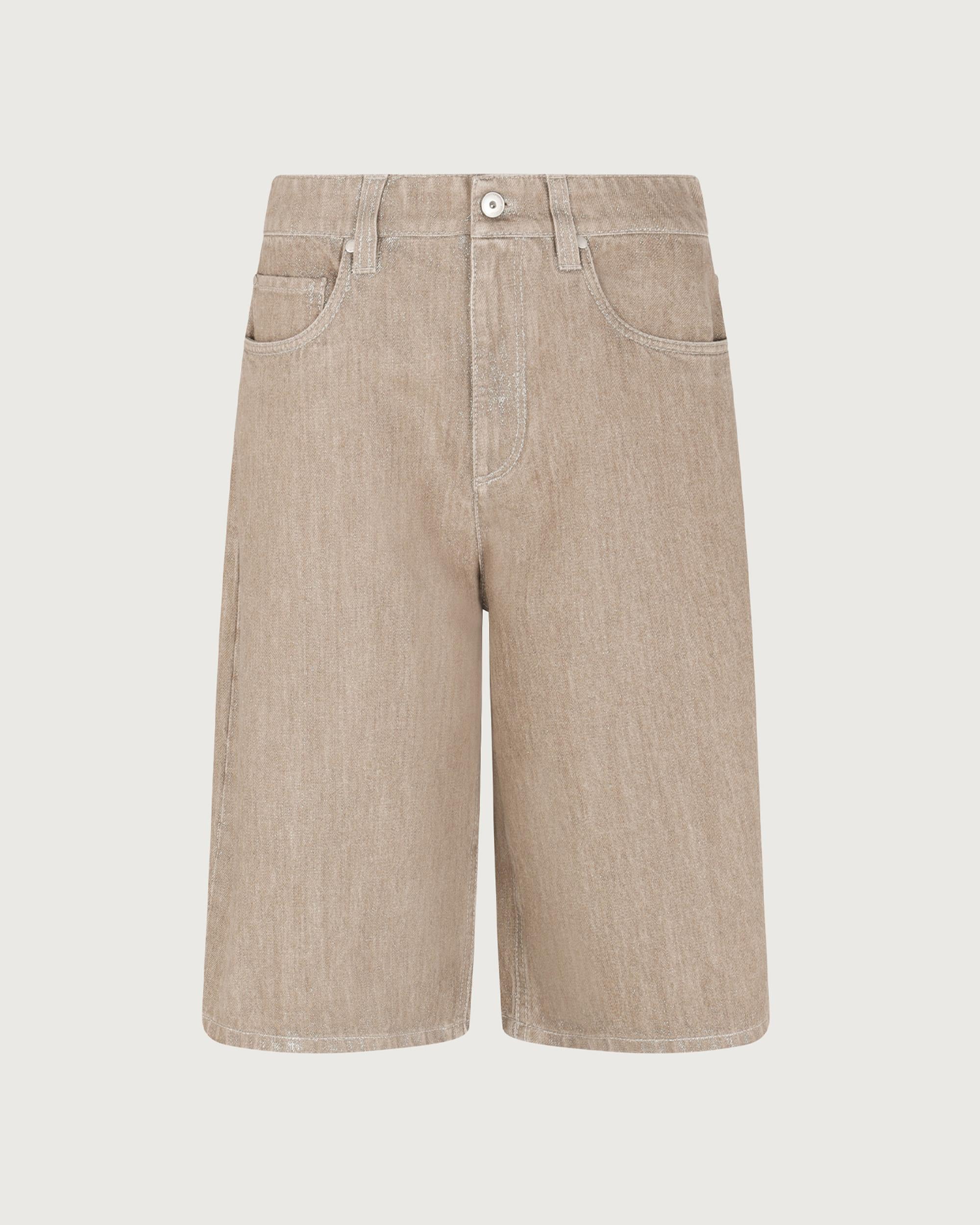 Brunello Cucinelli Pantalone Beige/silver  ML109P4072 C1340 