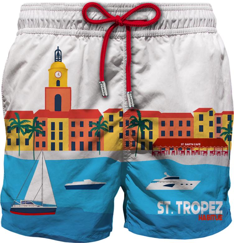MC 2 SAINT BARTH Costume   GUSTAVIA PLACED PRINT ST TROPEZ SUN 01 
