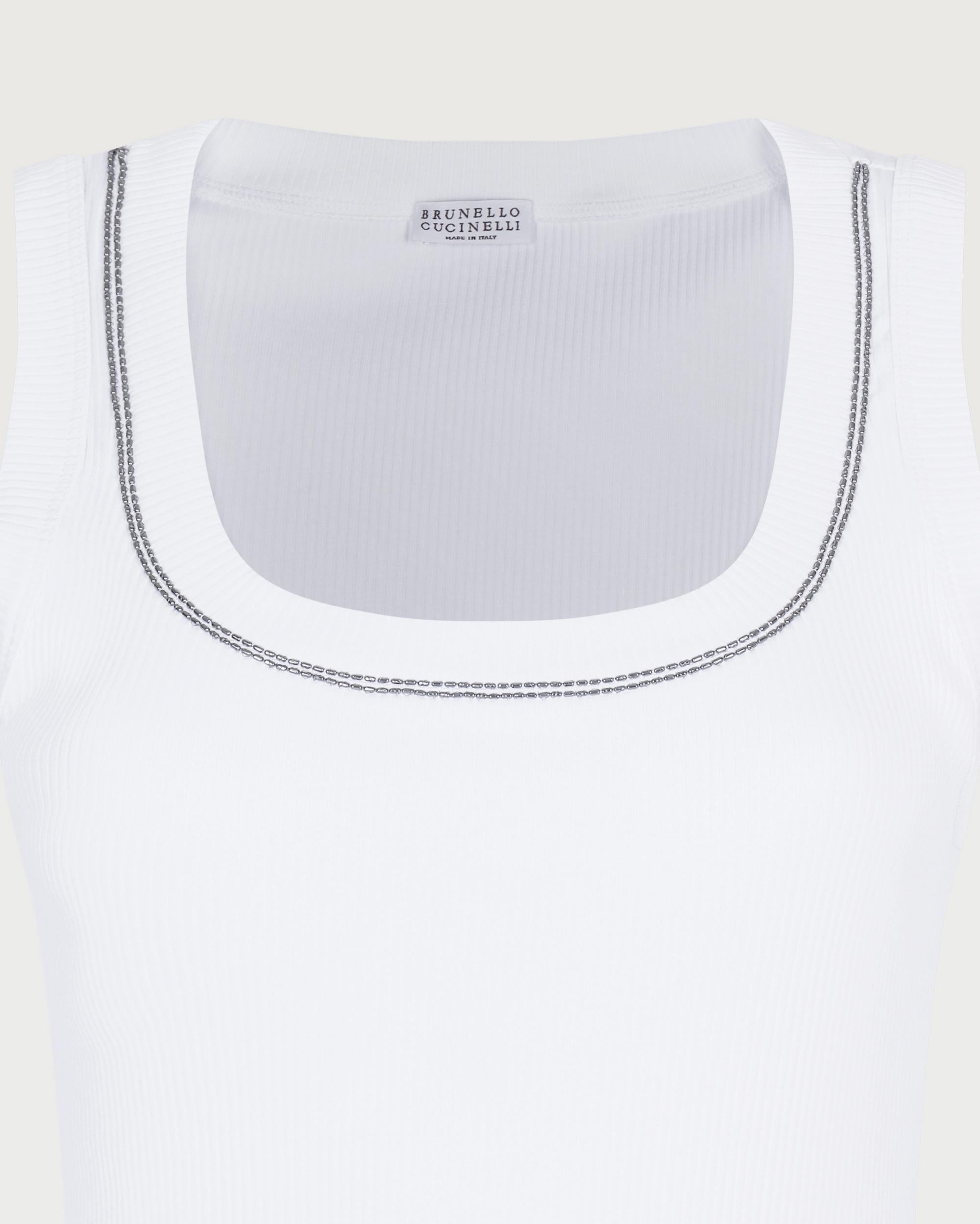 Brunello Cucinelli Canotta Bianco  MG902BW710 C159 
