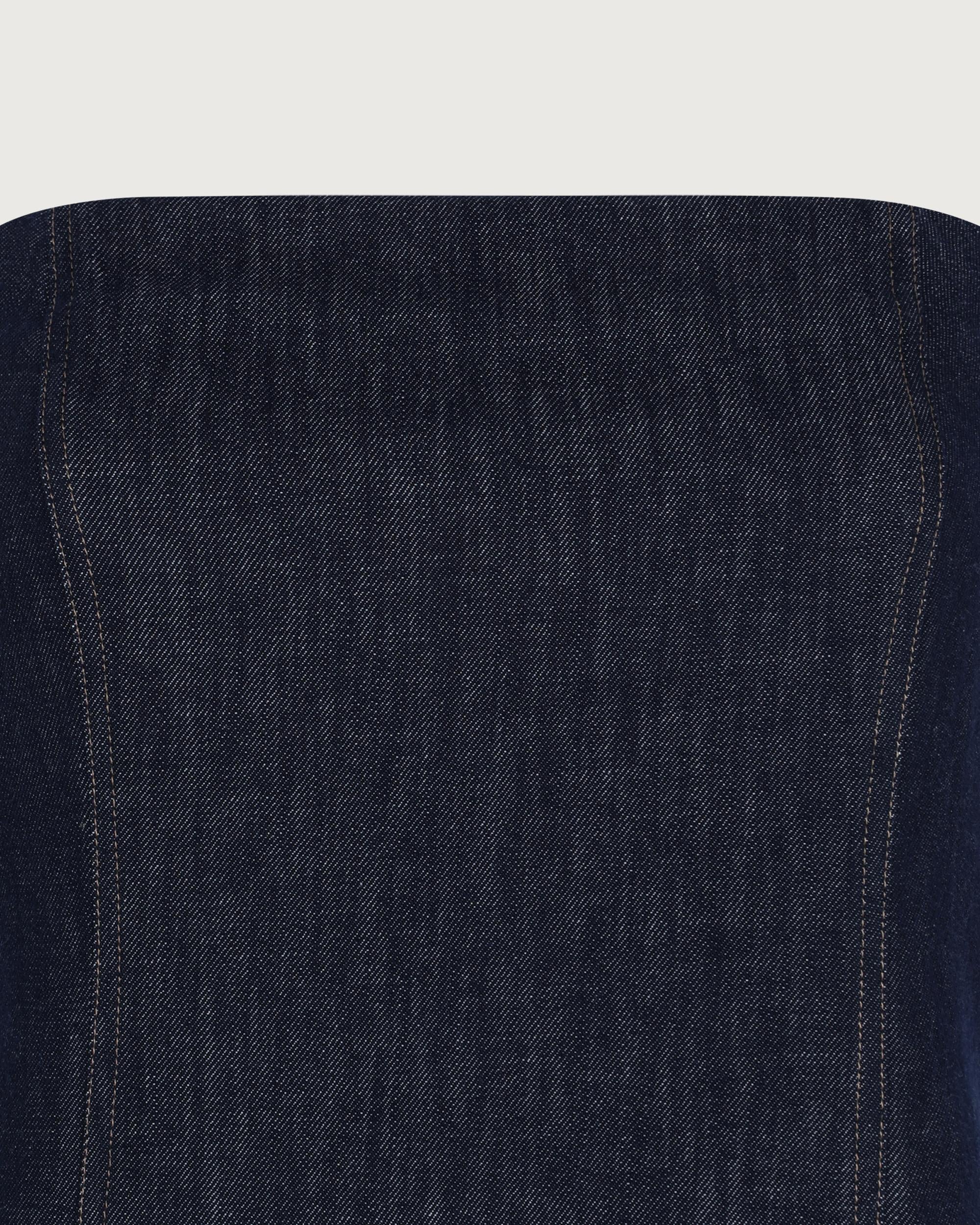Brunello Cucinelli Bustier Denim blu  MB125EO909 C001 
