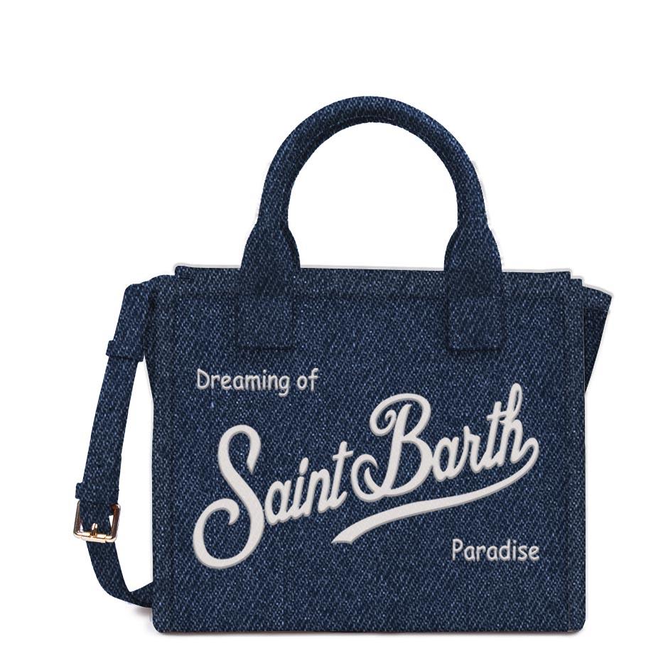 MC 2 SAINT BARTH Borsa   VANITY BAG MIDI DENIM DARK EMB 