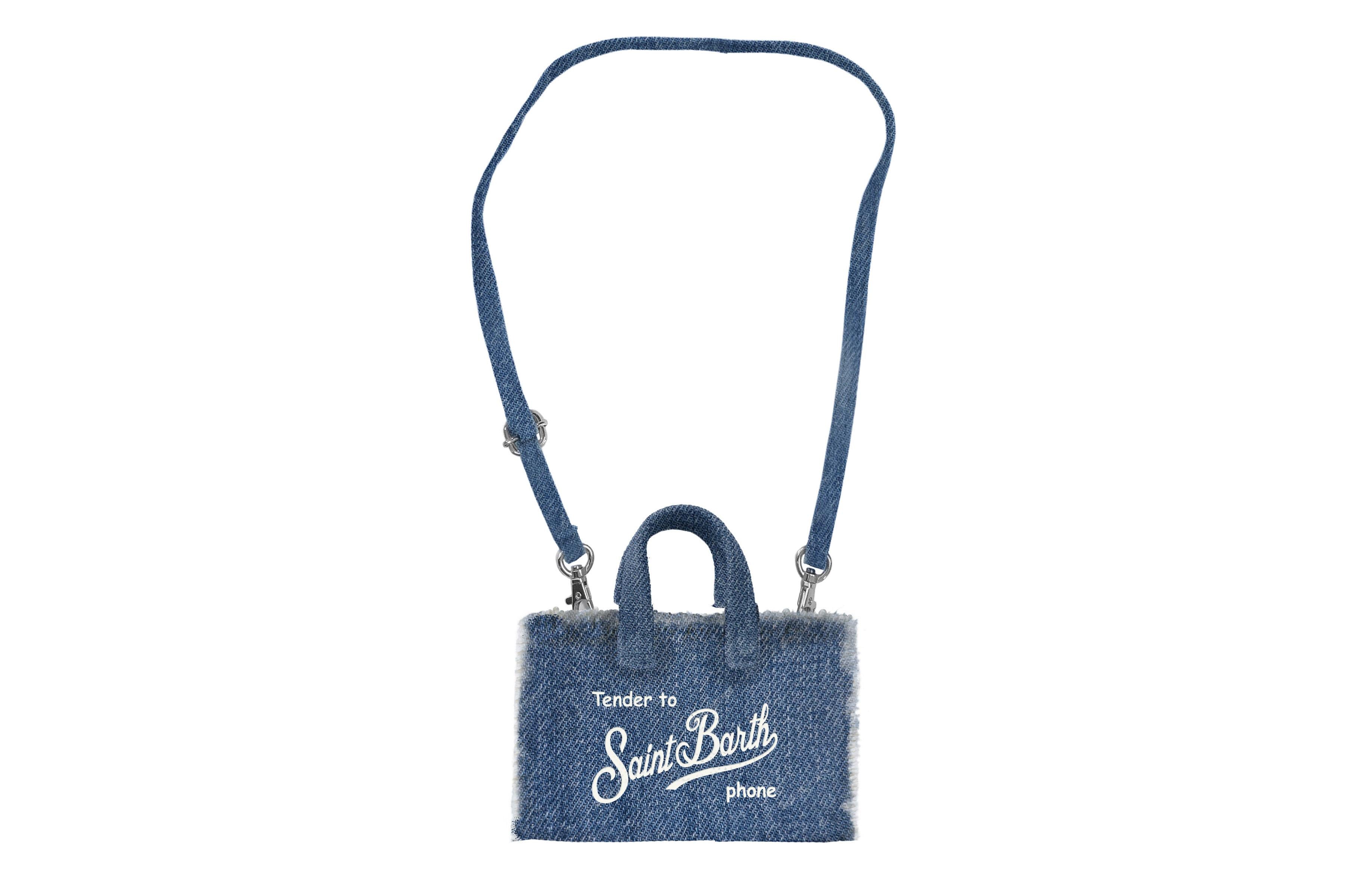 MC 2 SAINT BARTH Borsa   PHONE BAG DENIM DENIM EMB 