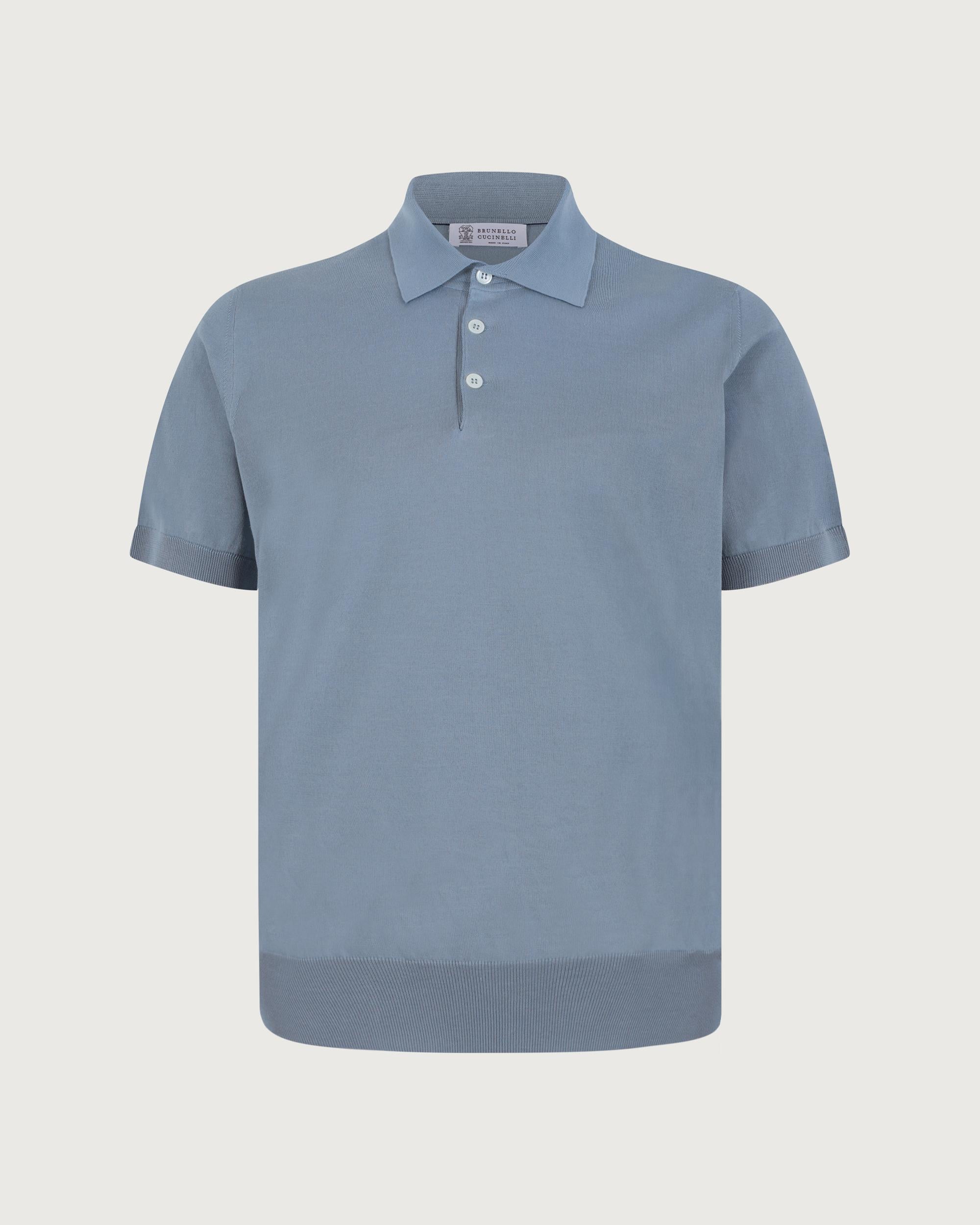 Brunello Cucinelli Polo Carta zucchero+grigio chiaro  M29800125 CMM56 
