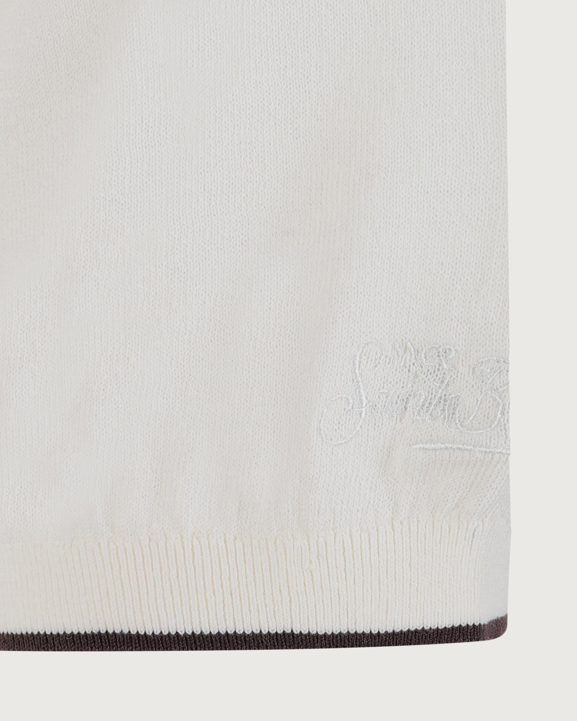 MC 2 SAINT BARTH Polo   SLOAN CONTRAST COTTON 10L CREAM 